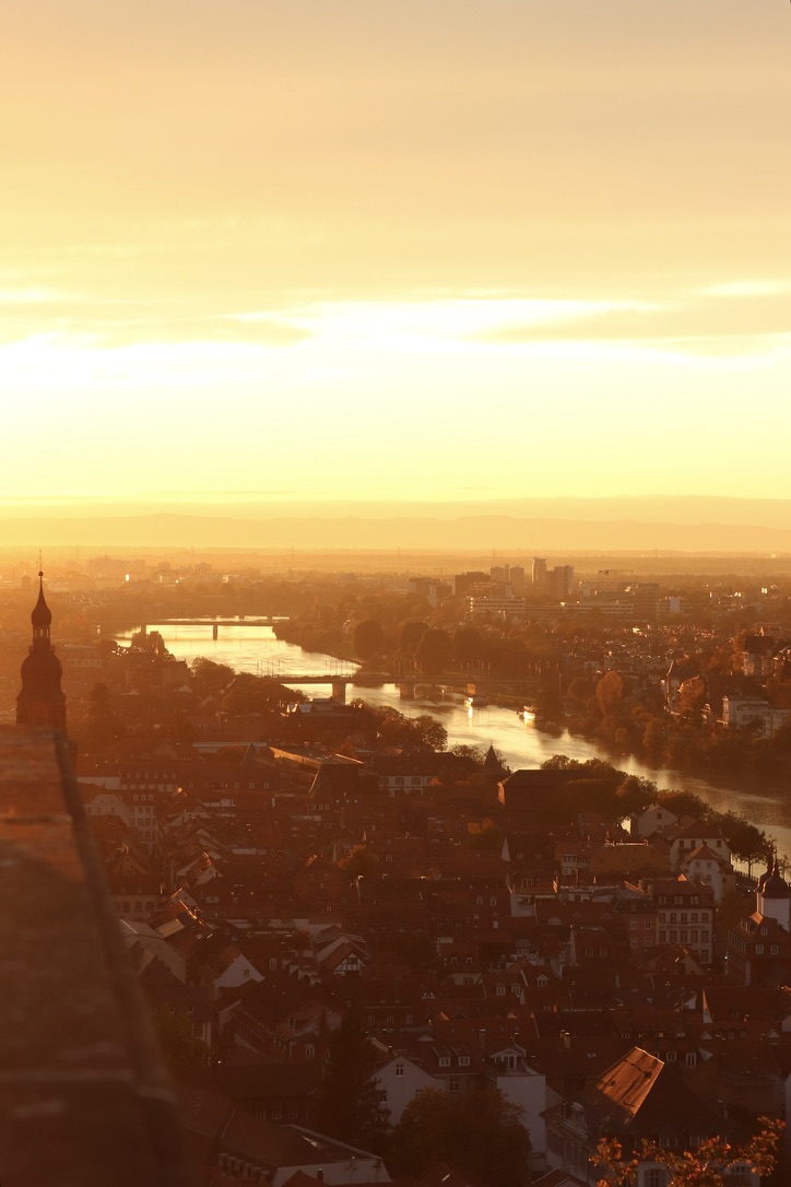 Heidelberg, Germany — sunset over the castle